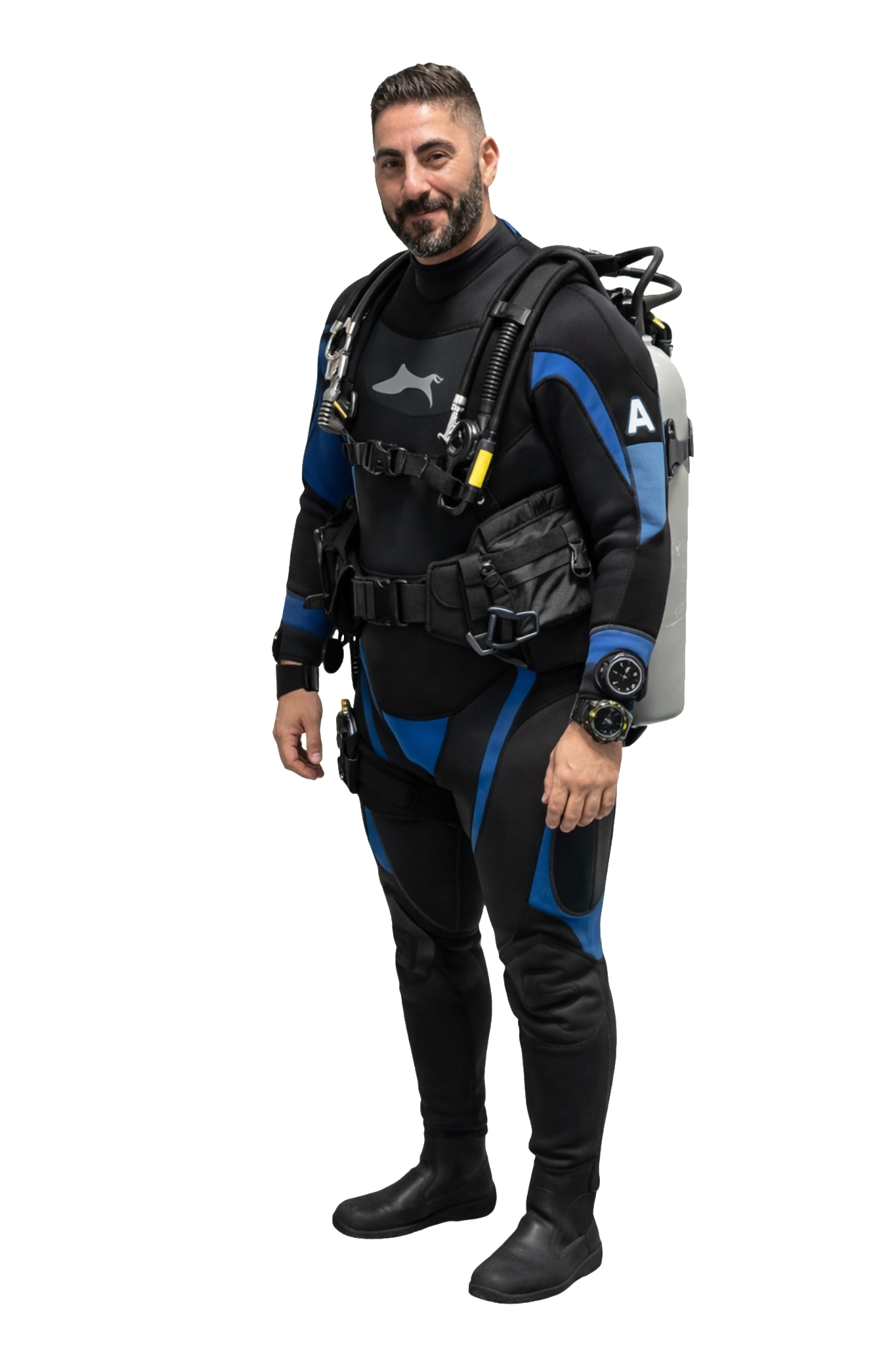 Photo du plongeur professionnel